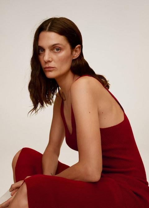 Ribbed midi dress