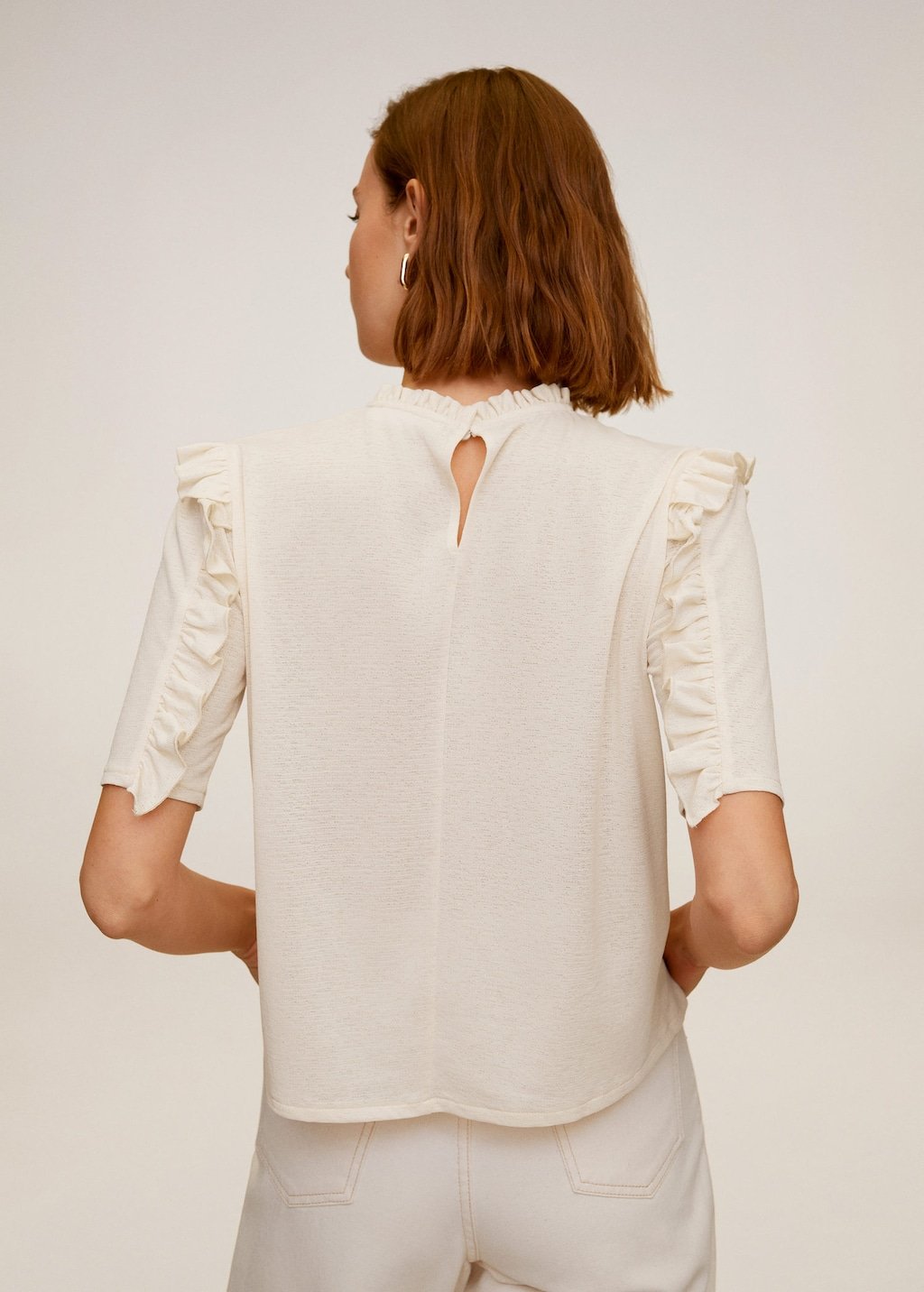 Ruffle textured T-shirt