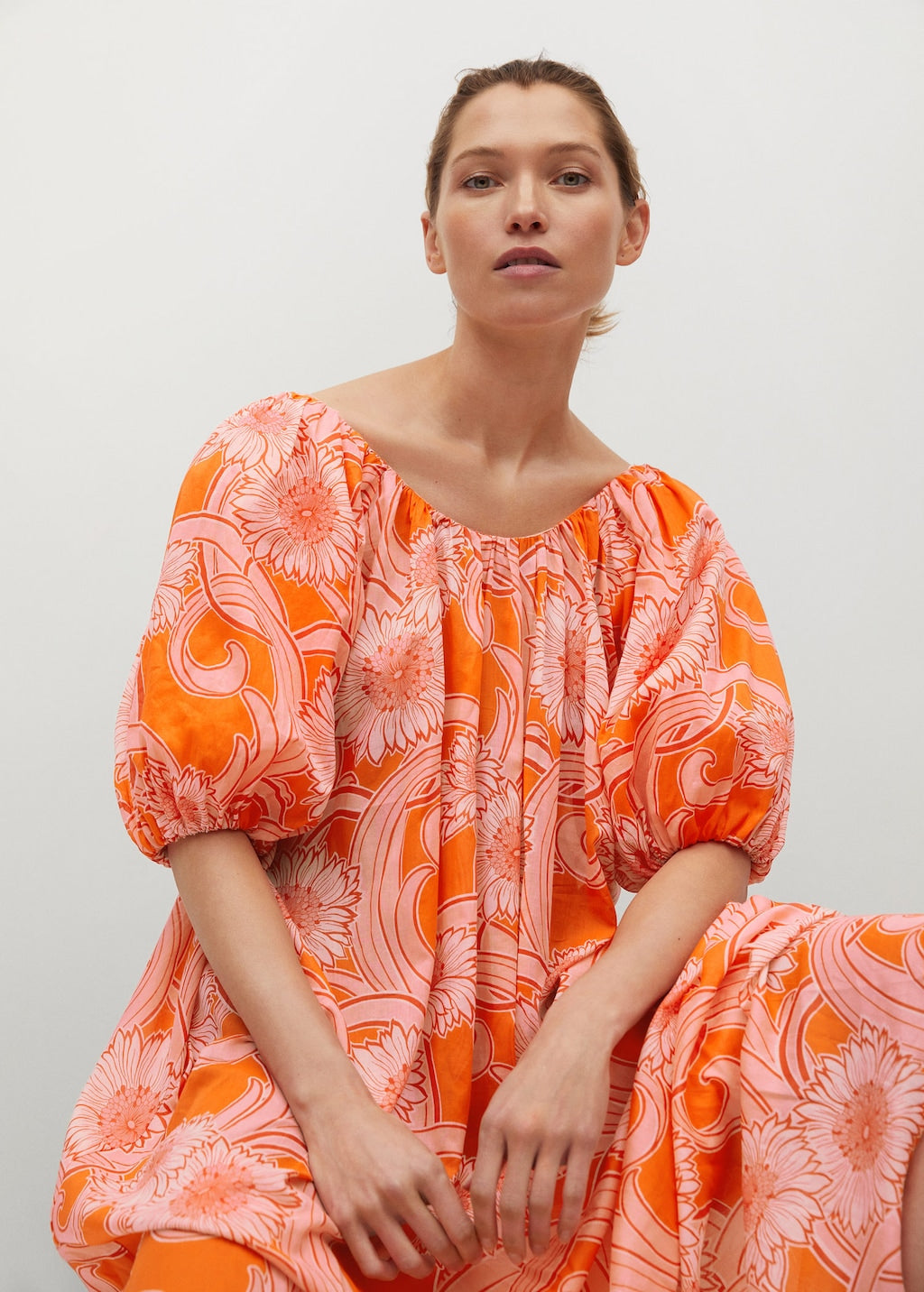 Printed cotton dress