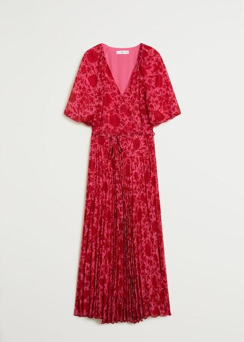 Pleated floral dress