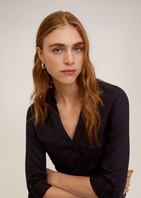 Chest-pocket cotton shirt