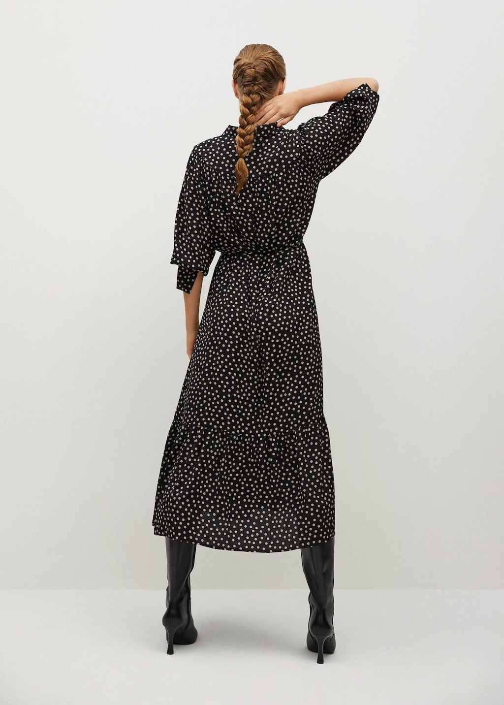 Ruffle printed dress