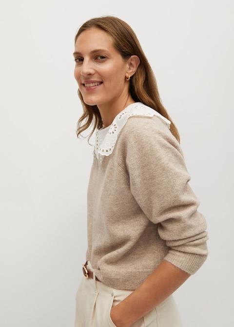 Baby doll neck cardigan