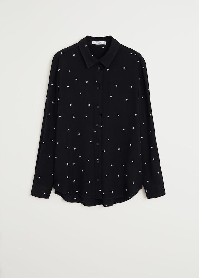 Polka-dot flowy shirt