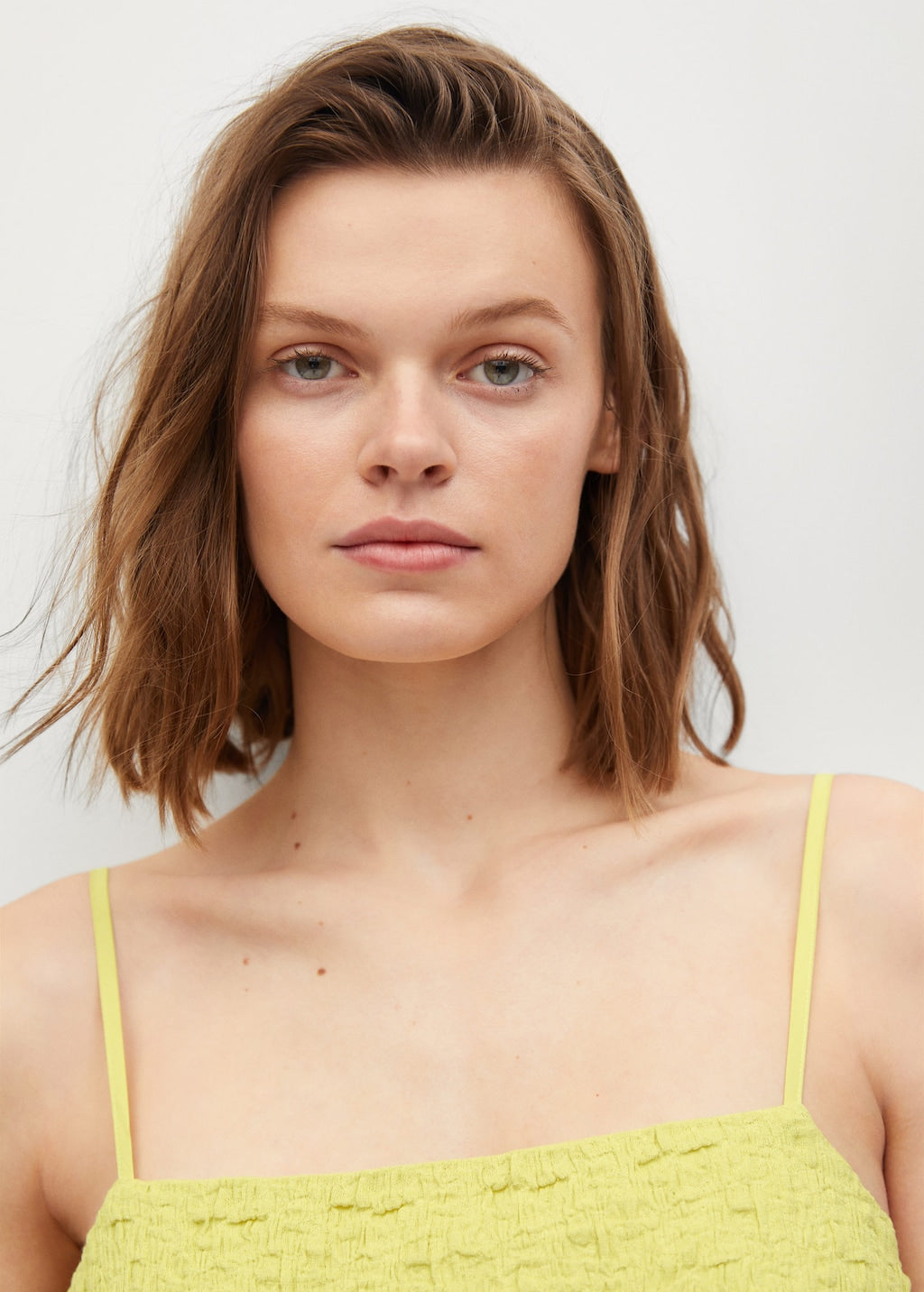 Textured cotton-blend dress