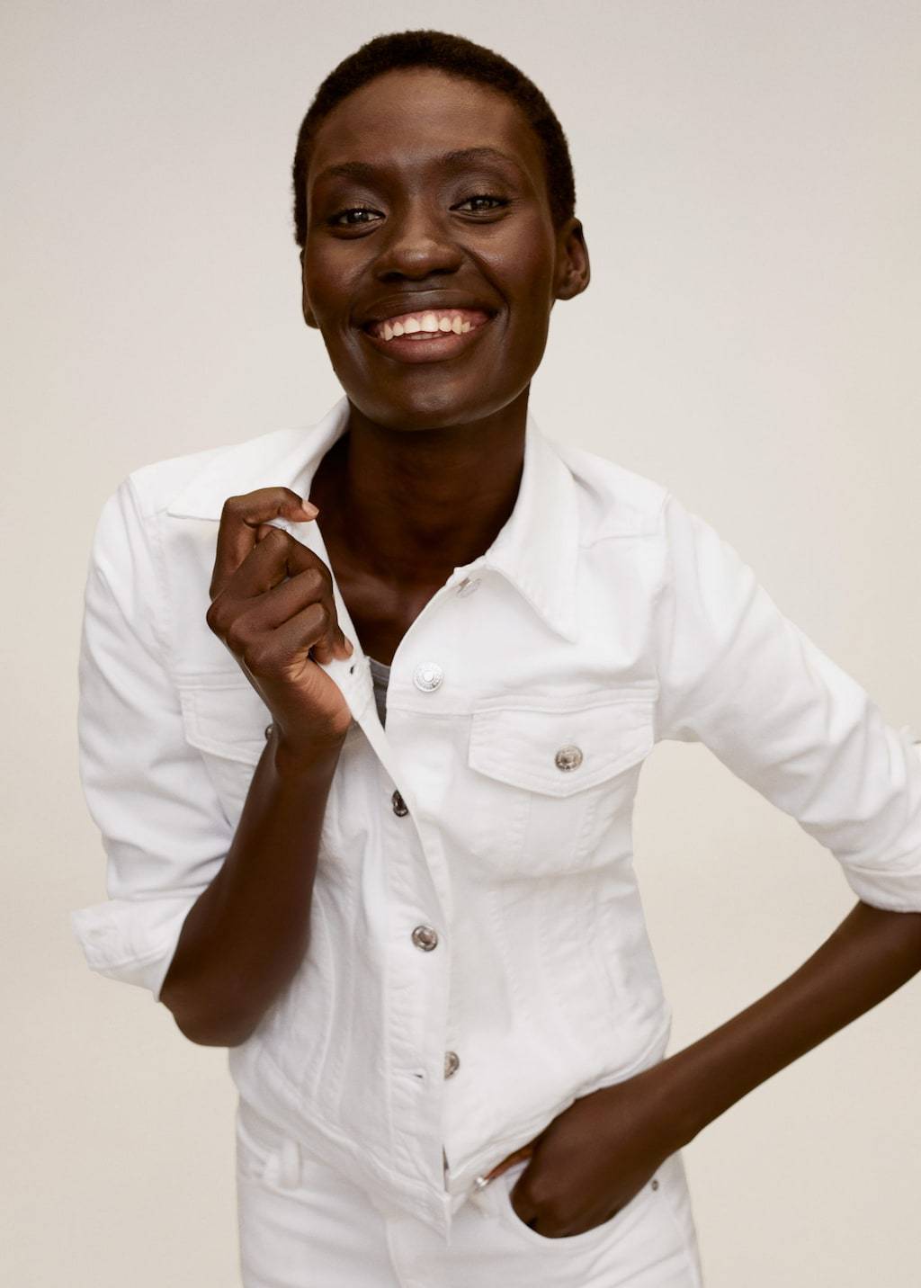 Pocketed denim jacket