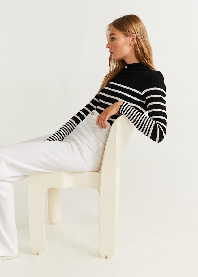 Ribbed knit sweater