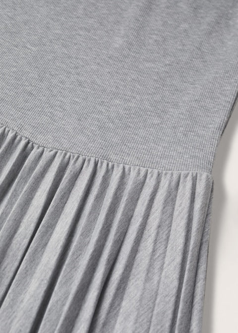 Pleated knitted dress