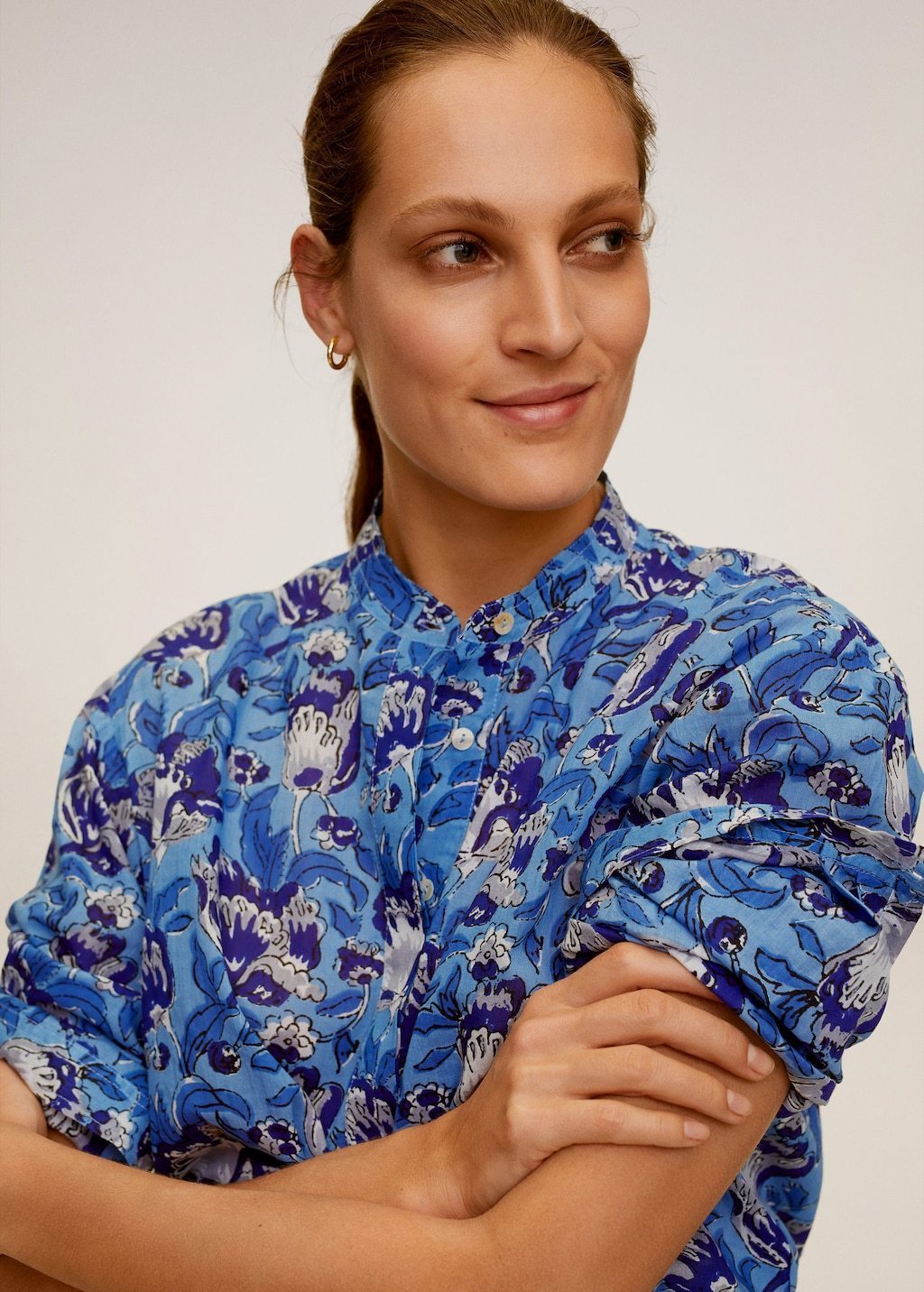 Floral cotton blouse