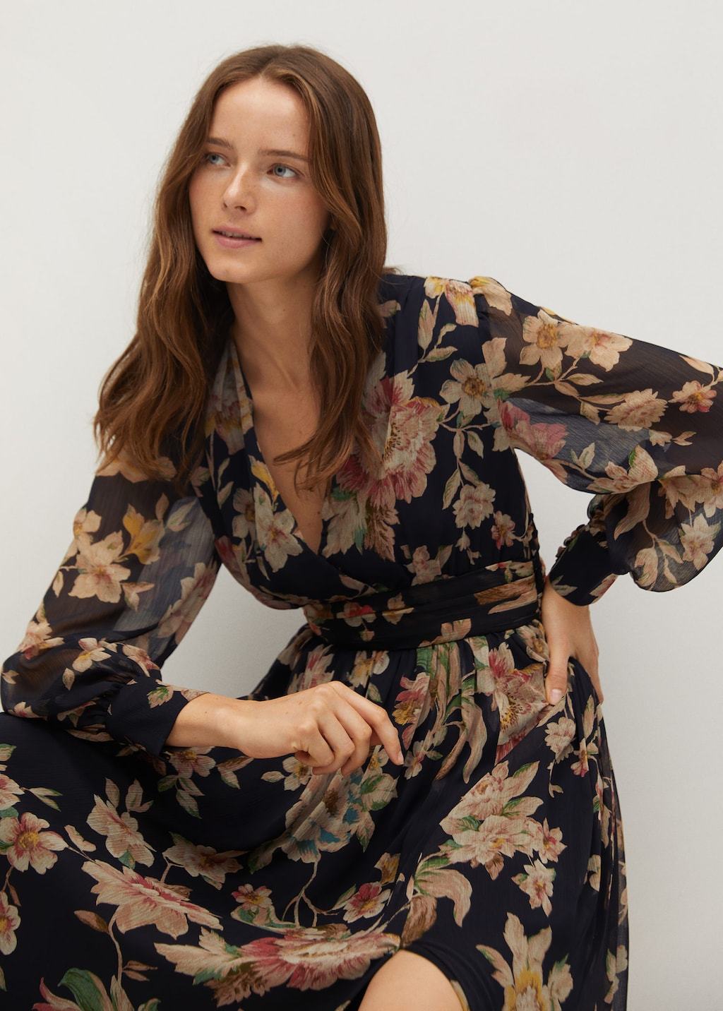 Recycled polyester printed dress