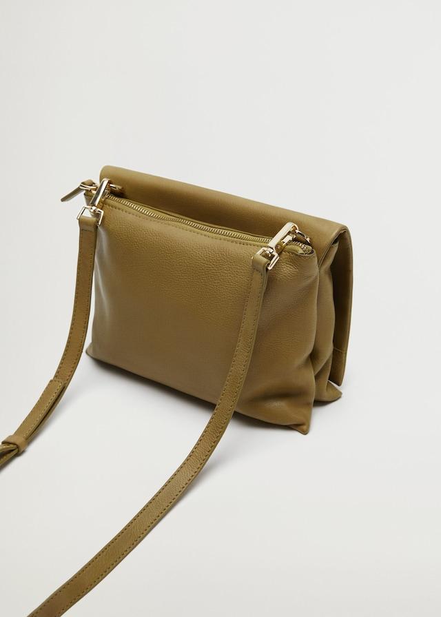 Flap leather bag