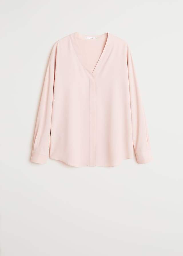 V-neckline blouse