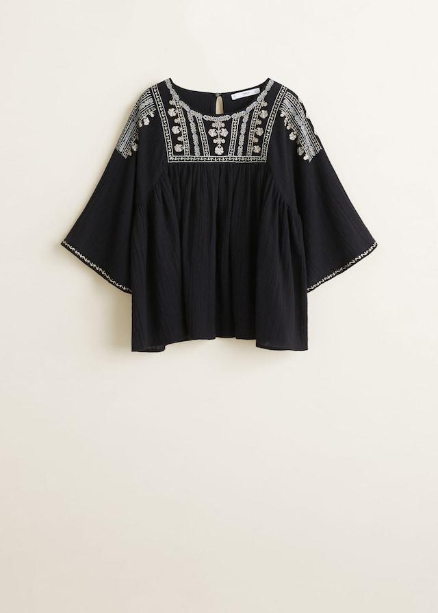 Embroidered cotton blouse