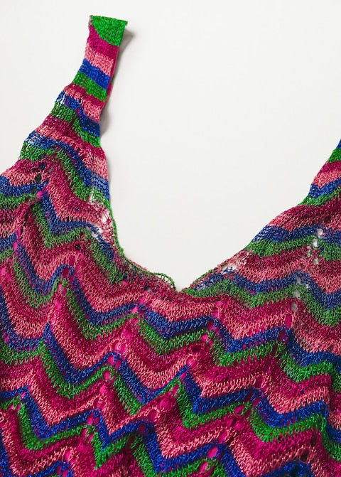 Knit openwork sweater