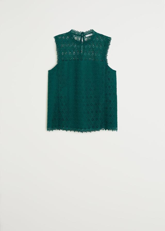 Floral guipure blouse