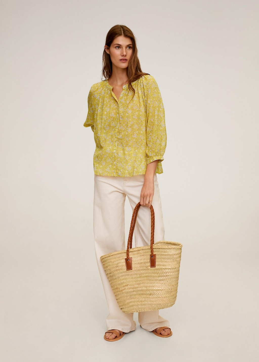 Printed cotton blouse