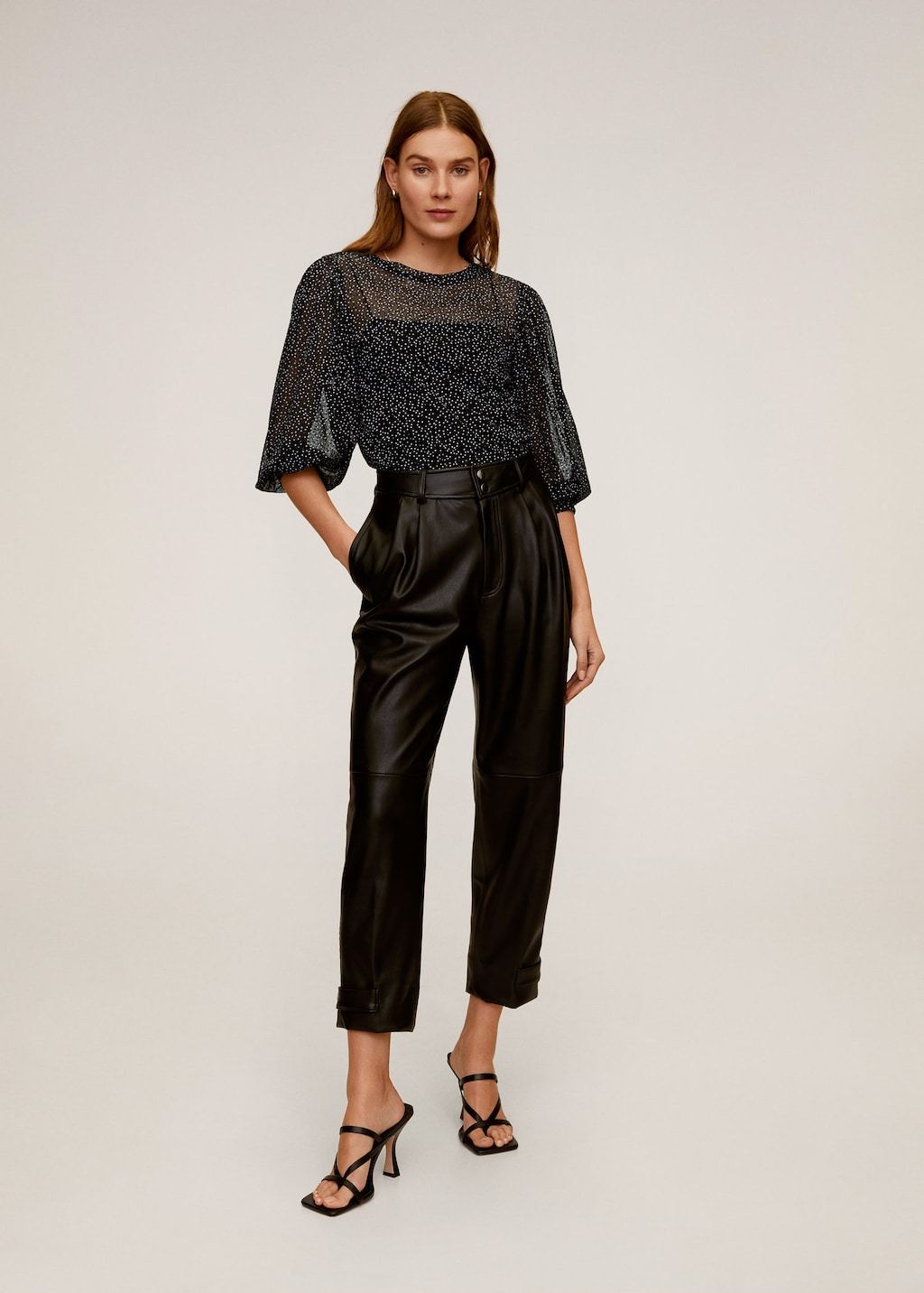 Polka-dot print blouse