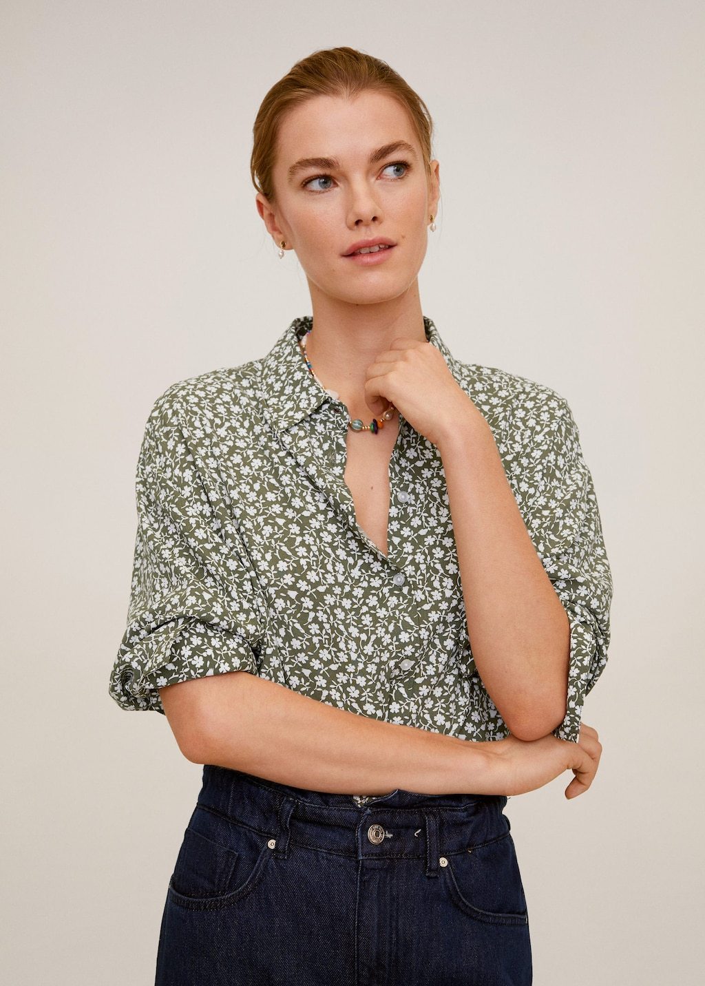 Printed flowy shirt