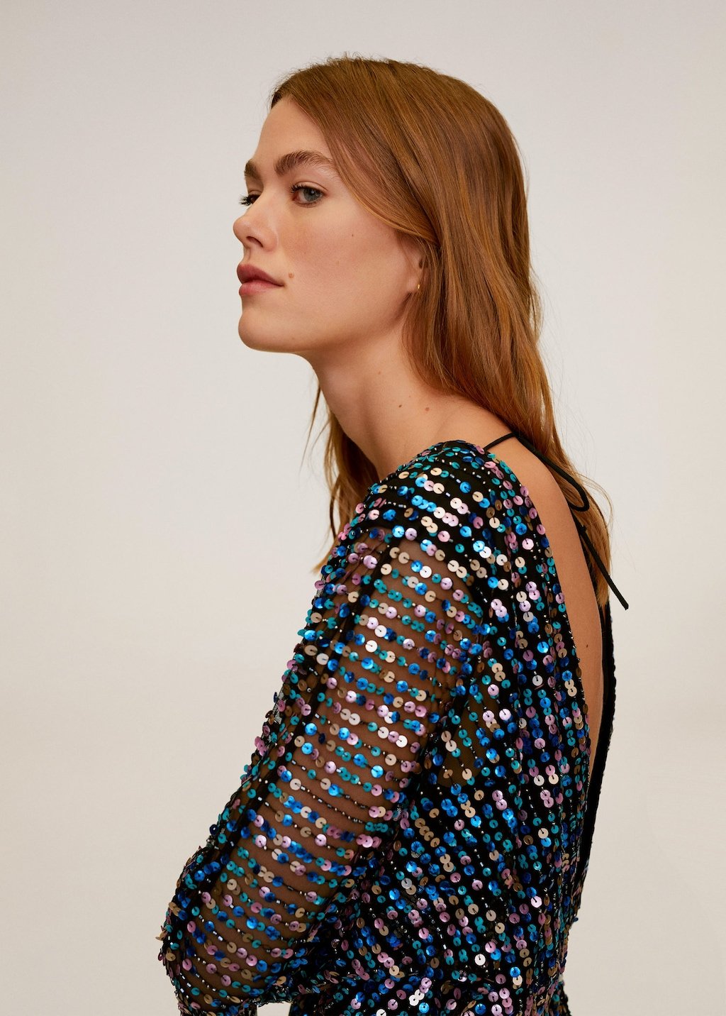 Sequin wrap dress