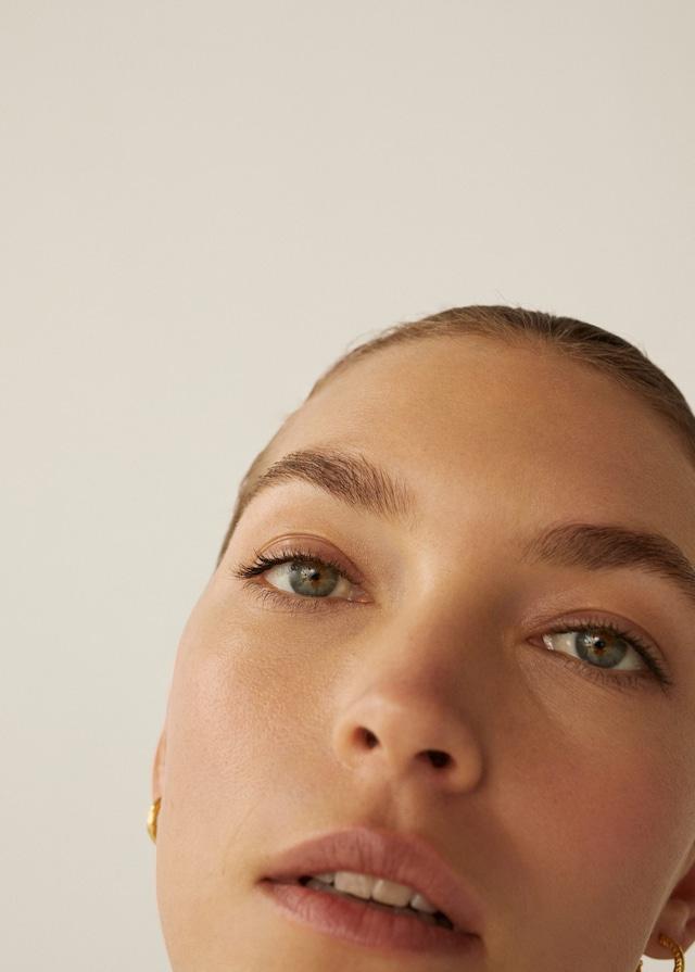 Puffed sleeves denim shirt