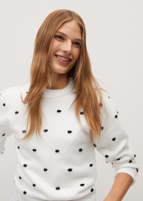 Polka dots knit dress