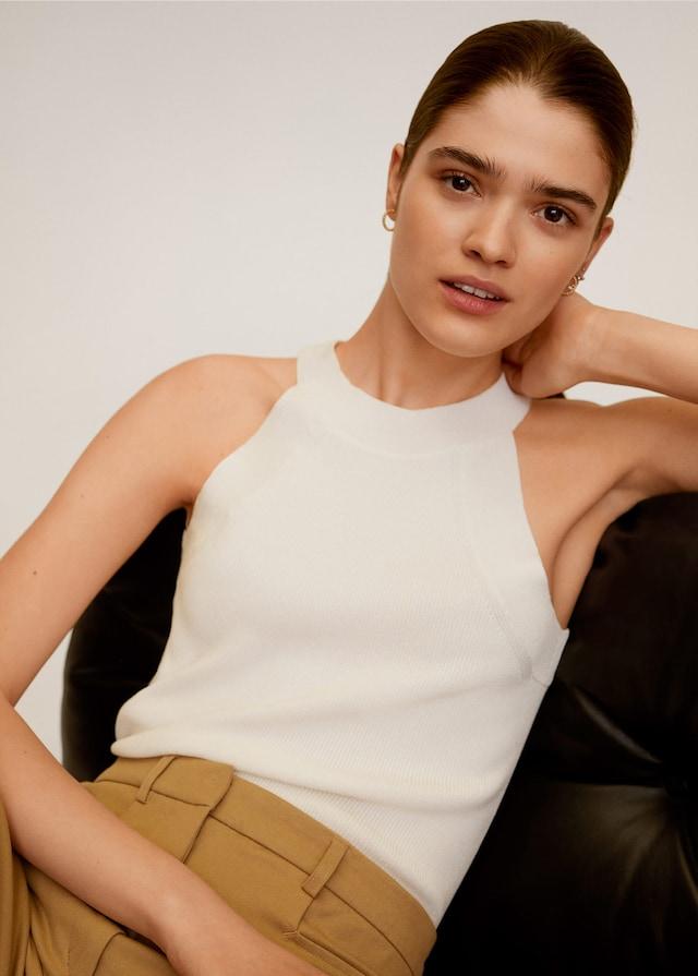 Knit halter top