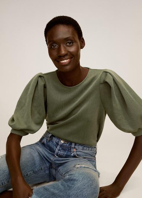 Puffed sleeves T-shirt