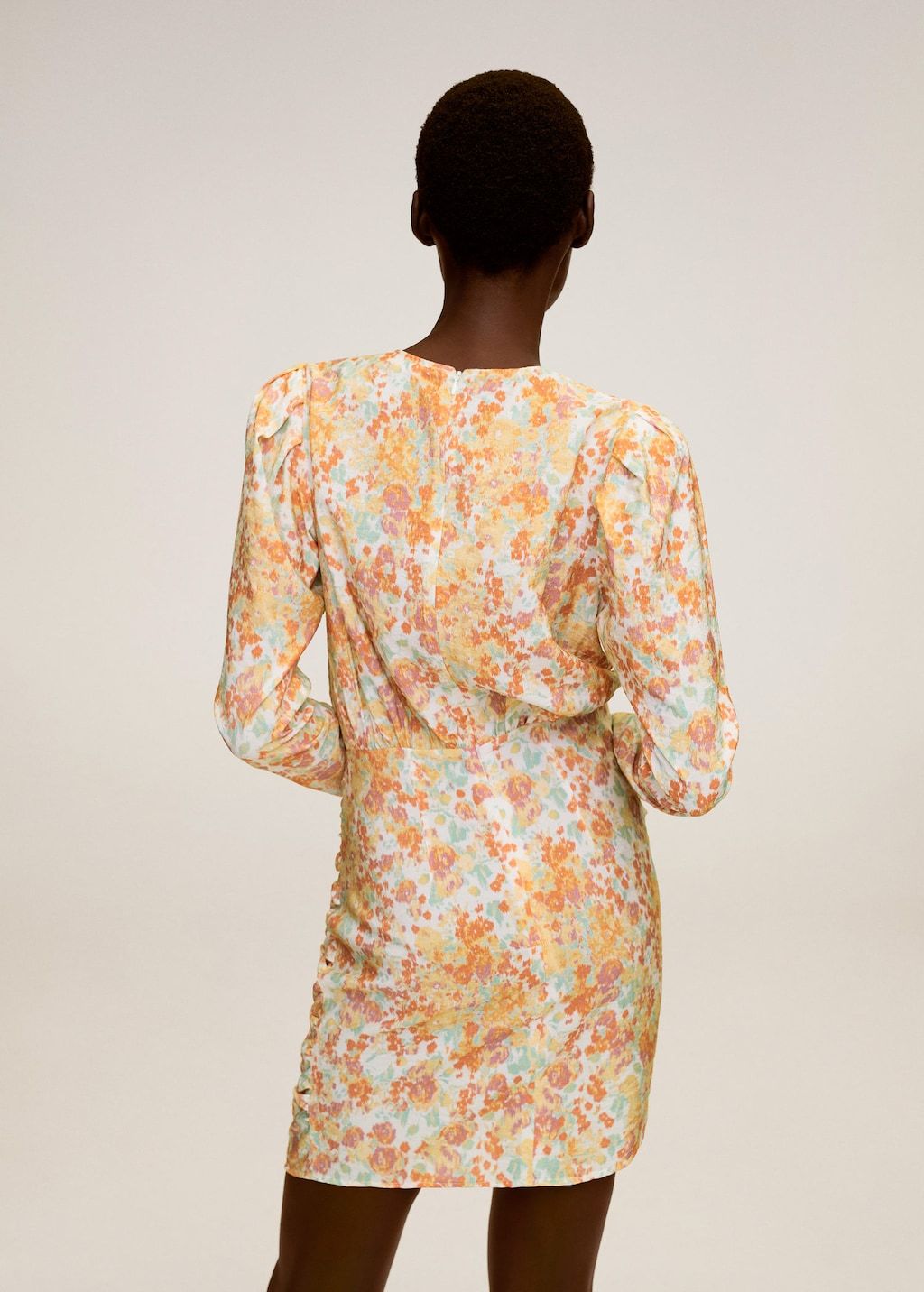 Ruched floral dress
