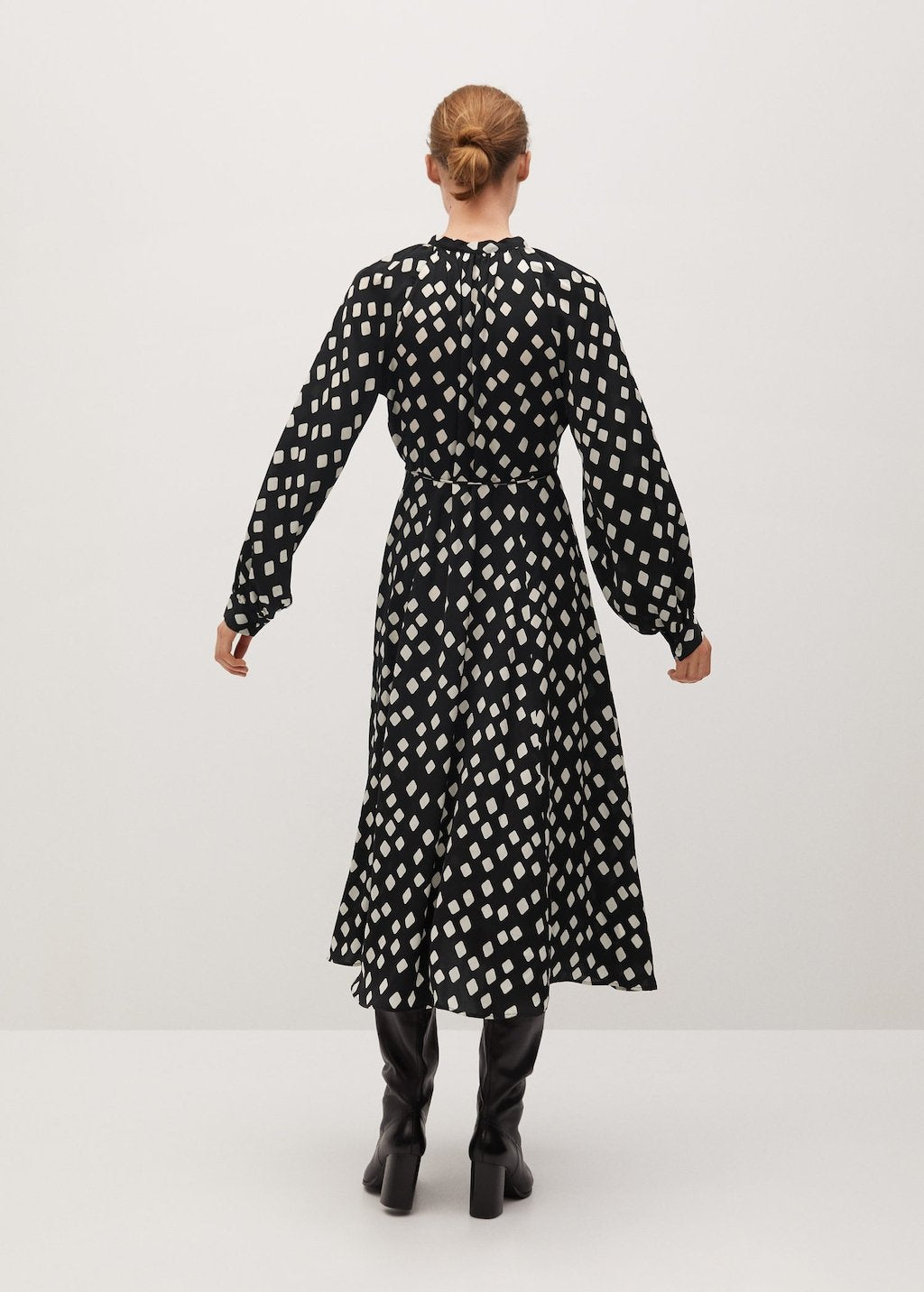 Geometric print midi dress