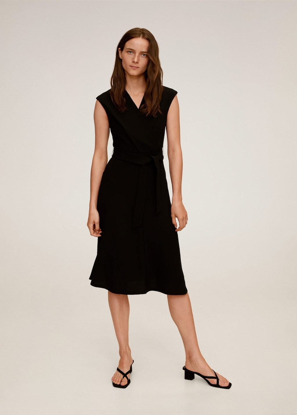 Wrap neckline dress