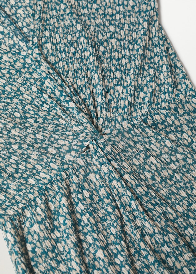 Printed textured dress