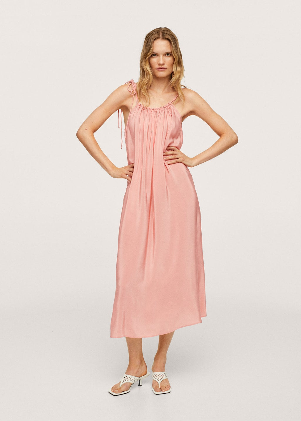 Ruched straps dress