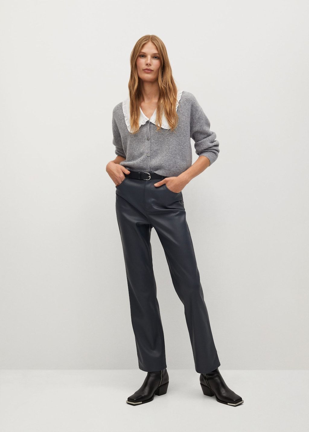 Baby doll neck cardigan