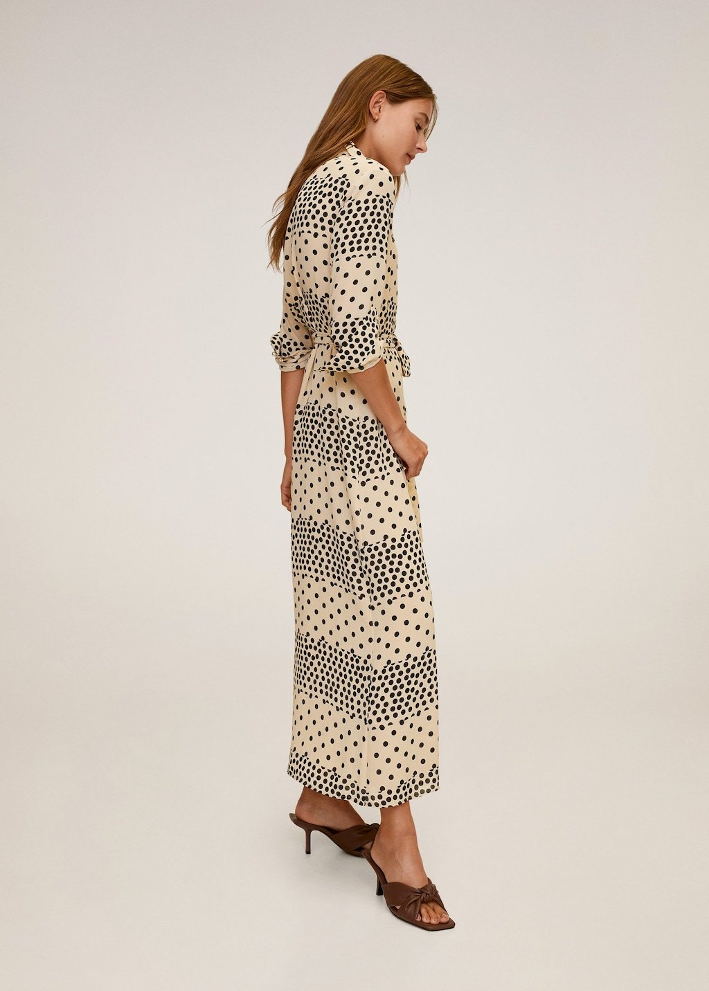 Polka dot shirt dress