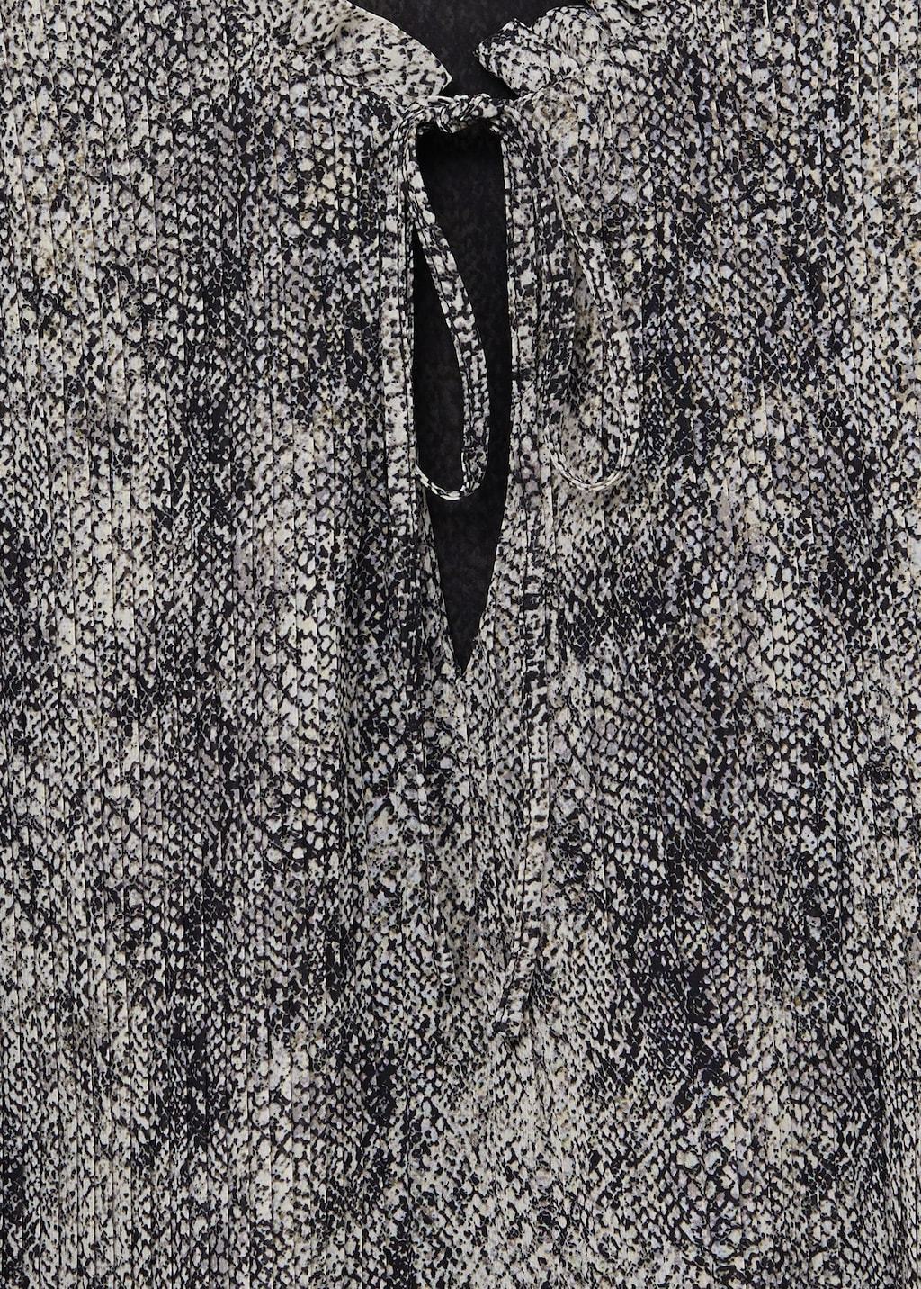 Printed pleated blouse