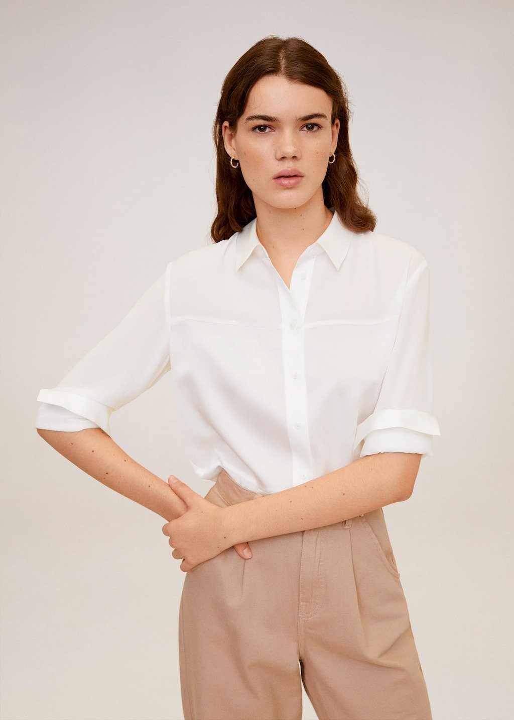 Satin finish flowy shirt