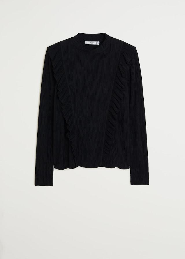 Ruffles pleated t-shirt