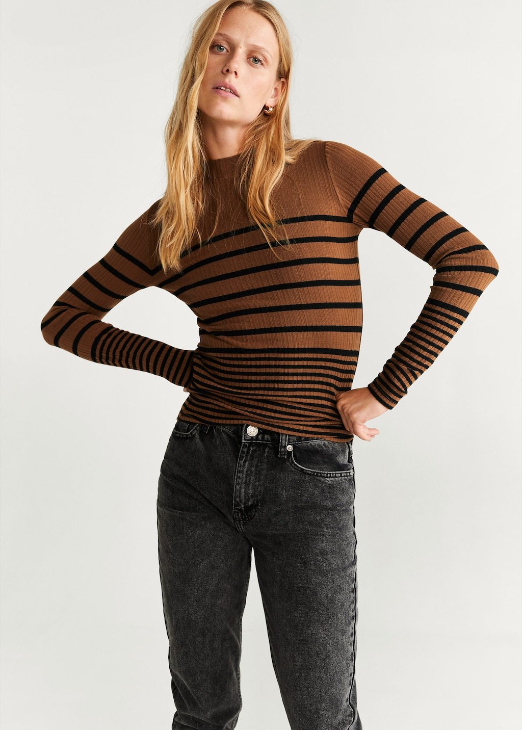 Ribbed knit sweater