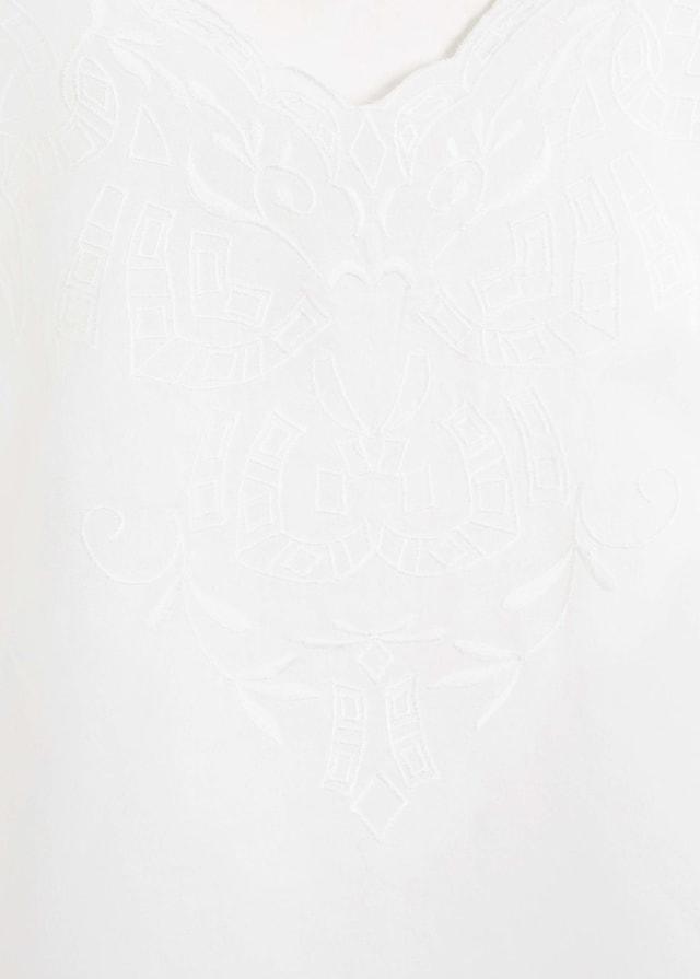 Embroidered cotton top