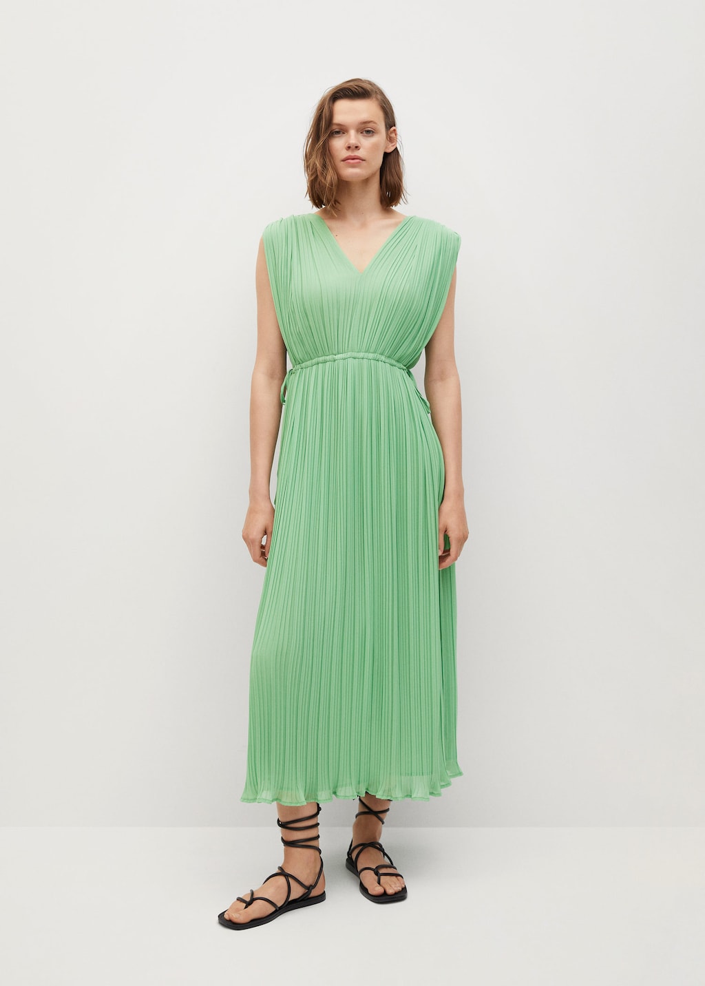 Pleated midi dress
