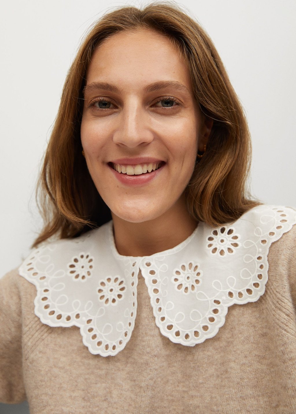 Baby doll neck cardigan