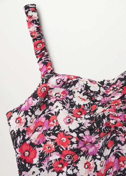 Ruffle printed dress