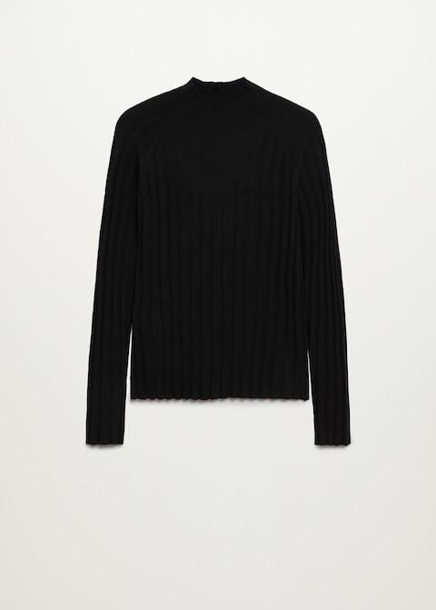 Ribbed fine-knit sweater