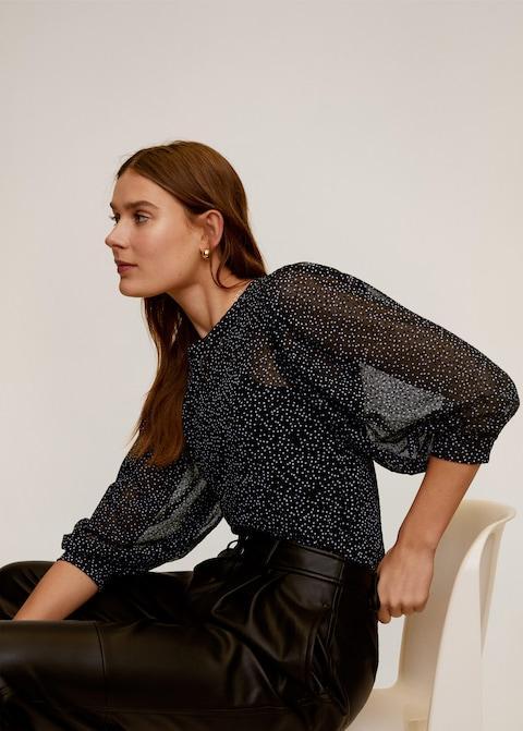 Polka-dot print blouse