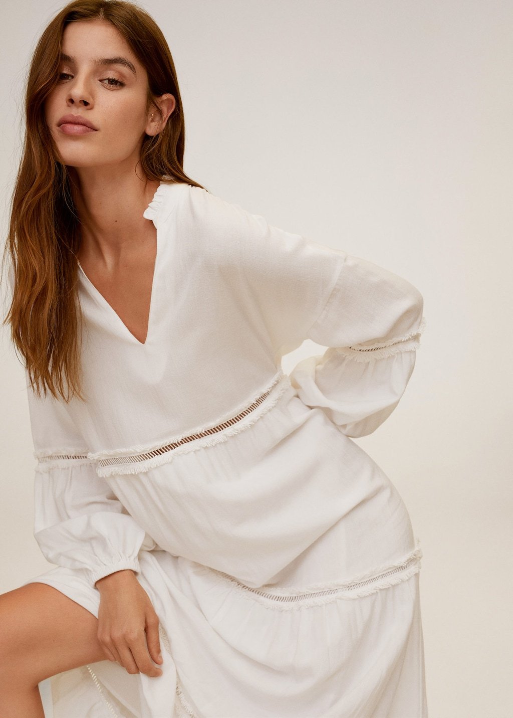 Openwork detail dress