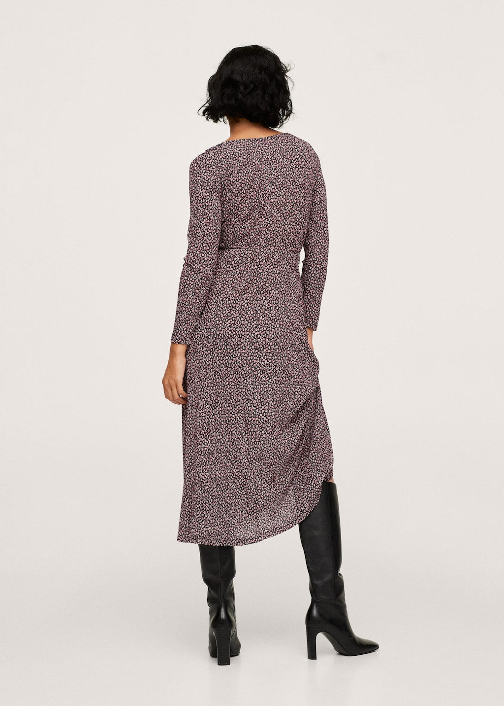 Printed textured dress