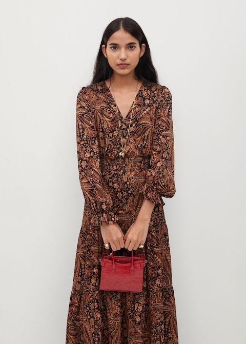 Croc-effect mini bag