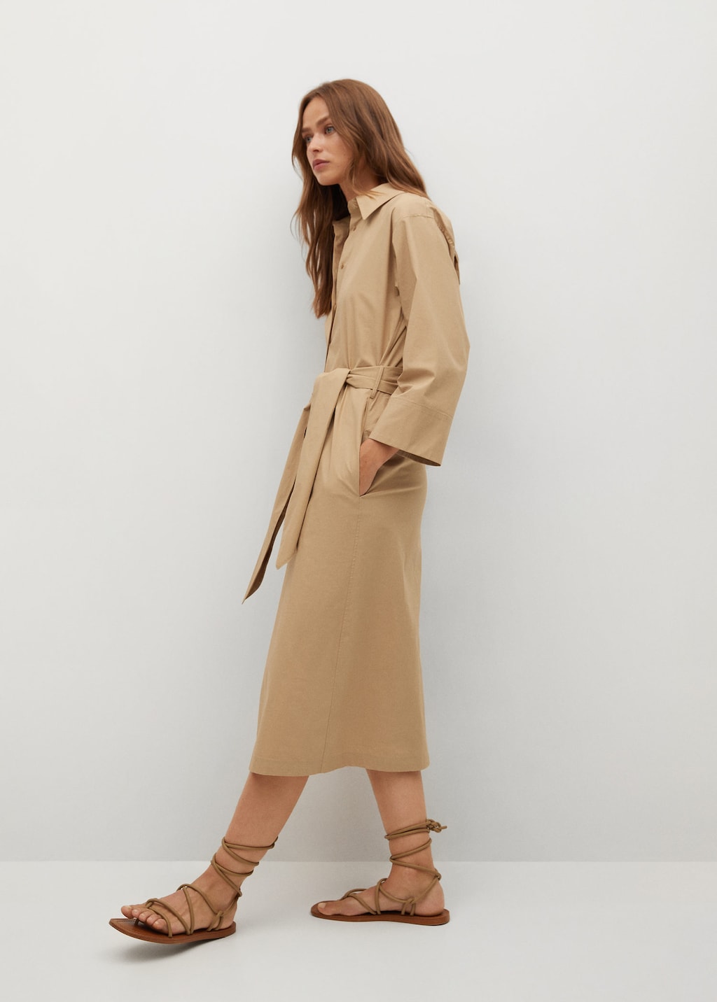 Cotton shirt dress