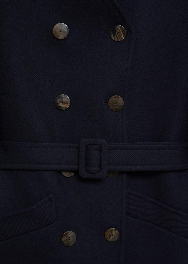 NAVY Manteco wool double-breasted coat
