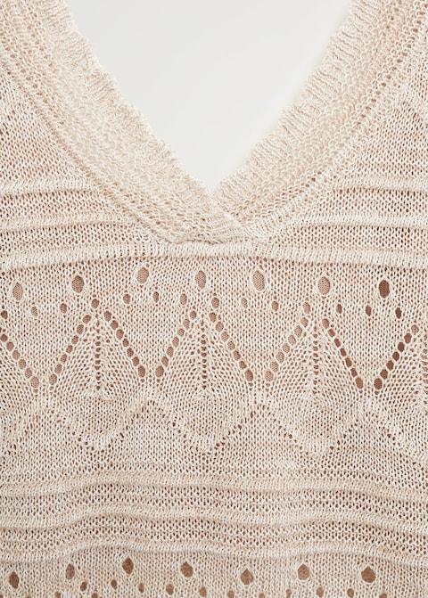 Openwork knit top